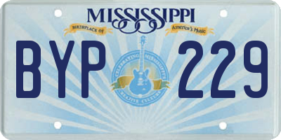 MS license plate BYP229
