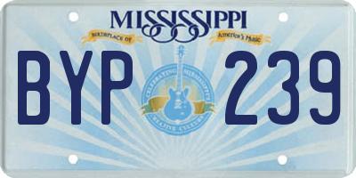 MS license plate BYP239