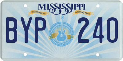 MS license plate BYP240