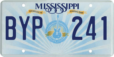 MS license plate BYP241