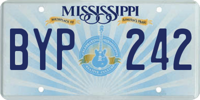 MS license plate BYP242