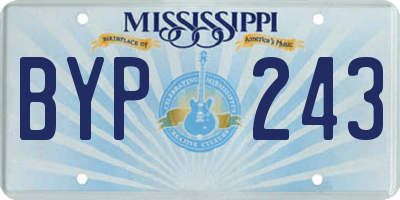 MS license plate BYP243