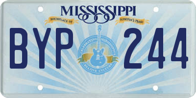 MS license plate BYP244
