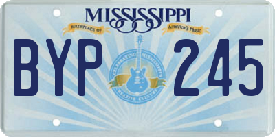 MS license plate BYP245