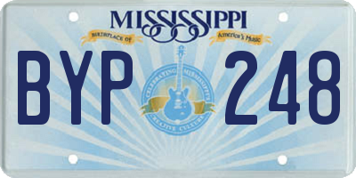 MS license plate BYP248