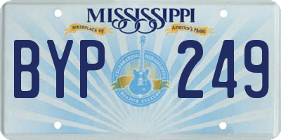 MS license plate BYP249