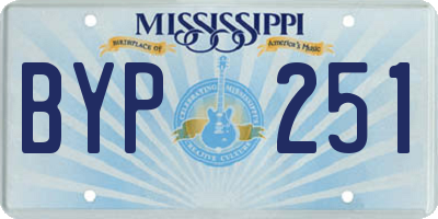 MS license plate BYP251