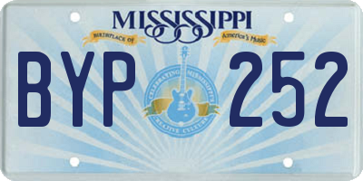 MS license plate BYP252