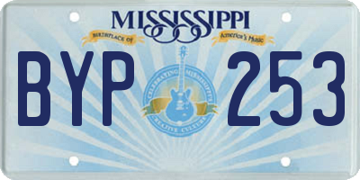 MS license plate BYP253