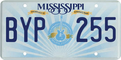 MS license plate BYP255