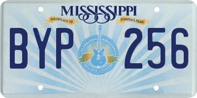 MS license plate BYP256