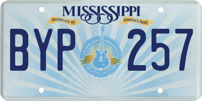 MS license plate BYP257
