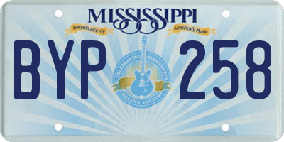 MS license plate BYP258