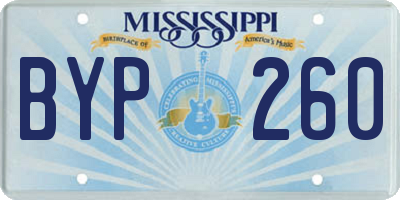 MS license plate BYP260