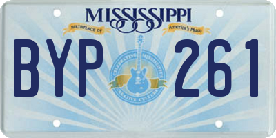 MS license plate BYP261