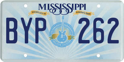 MS license plate BYP262