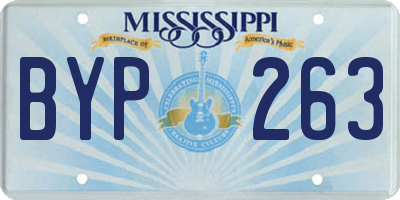 MS license plate BYP263
