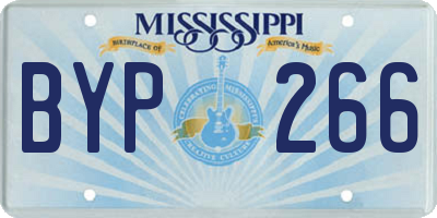 MS license plate BYP266