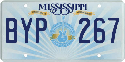 MS license plate BYP267