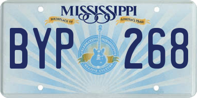 MS license plate BYP268