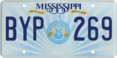 MS license plate BYP269
