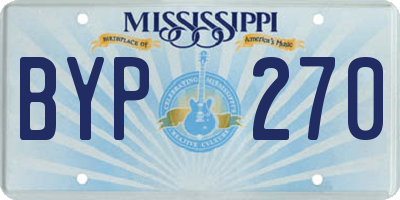 MS license plate BYP270