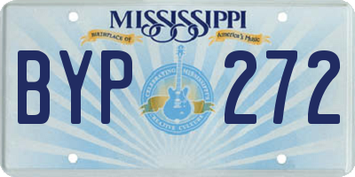 MS license plate BYP272