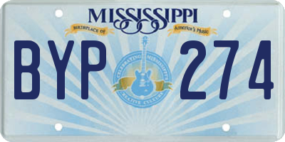 MS license plate BYP274