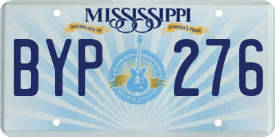 MS license plate BYP276