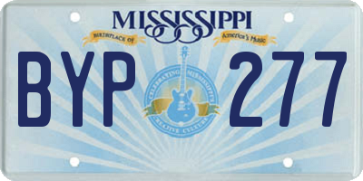 MS license plate BYP277
