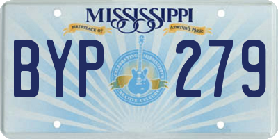MS license plate BYP279