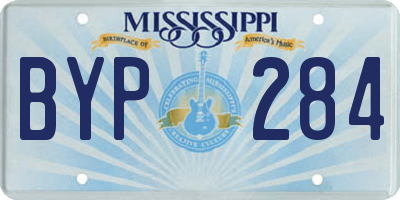 MS license plate BYP284