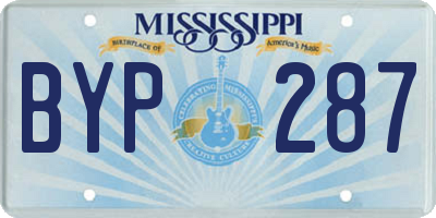 MS license plate BYP287