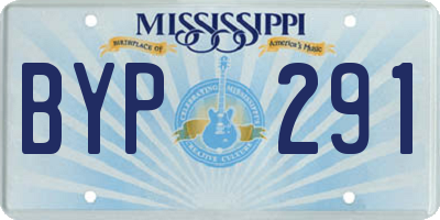MS license plate BYP291