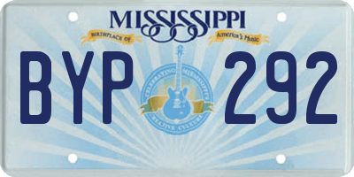 MS license plate BYP292