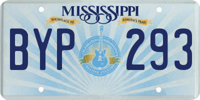 MS license plate BYP293