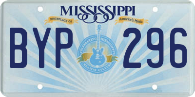 MS license plate BYP296