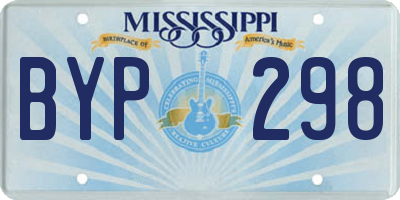 MS license plate BYP298