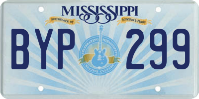 MS license plate BYP299