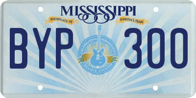 MS license plate BYP300