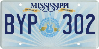 MS license plate BYP302