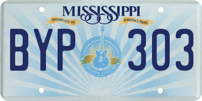MS license plate BYP303
