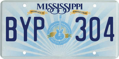 MS license plate BYP304