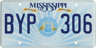 MS license plate BYP306