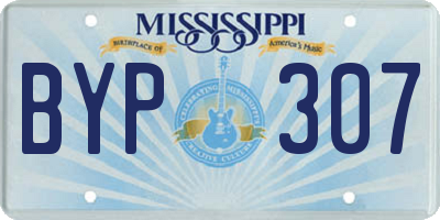 MS license plate BYP307
