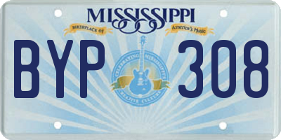 MS license plate BYP308
