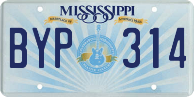 MS license plate BYP314