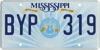 MS license plate BYP319