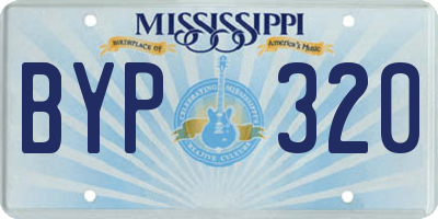 MS license plate BYP320