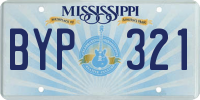MS license plate BYP321